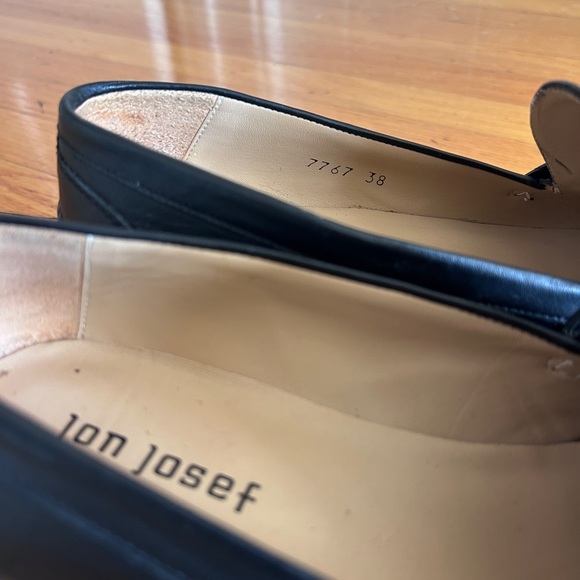 Chic Jon Josef Black Leather Loafers size 38 - Picture 7 of 13
